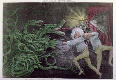 政治轮盘主义：外交大力士攻击政治水，由Bisbee出版，1833年 作者 美国学校