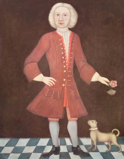 Jonathan Bentham的肖像，17.25年 作者 American School