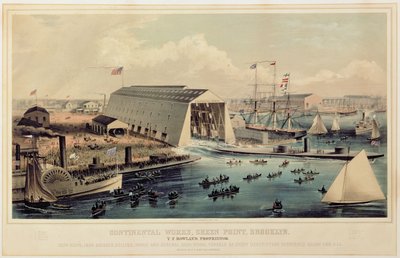 海报广告Continental Works，Greenpoint Brooklyn，由Endicott＆Co。出版。 作者 美国学校