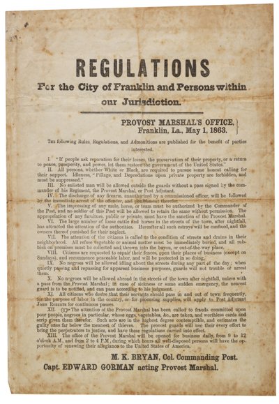 1863年5月1日富兰克林市的条例 作者 美国学校
