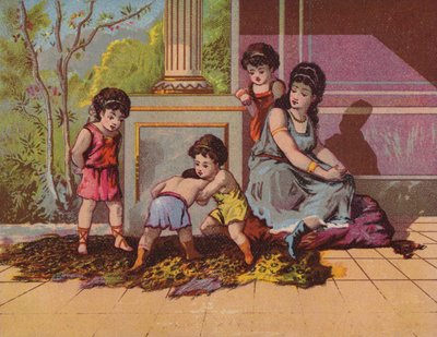 罗马夫人与孩子们玩 作者 American School