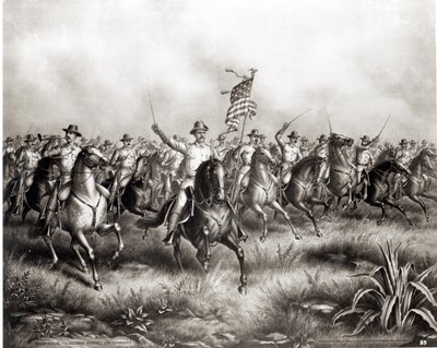 粗糙骑士：西奥多·罗斯福上校，美国驻圣地亚哥圣胡安山指挥官，1898年 作者 美国学校