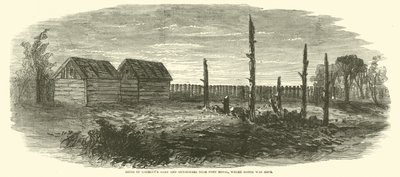 1865年4月，在皇家港附近的Garretts谷仓和外屋的废墟，Booth被射击 作者 American School