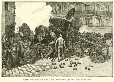 公社的场景，Rue de Rennes的路障 作者 美国学校