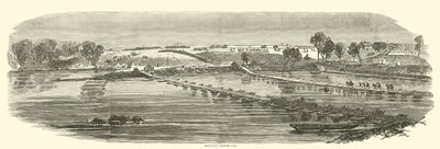 Sedgwicks桥梁于1863年5月铺设 作者 美国学校