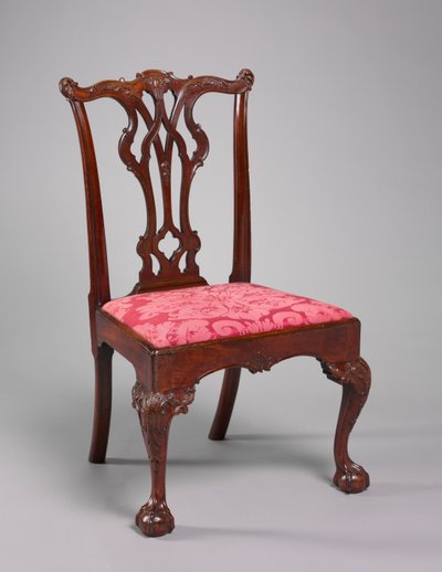 边椅，约1770年 作者 美国学校