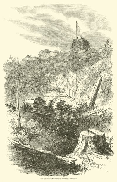 信号站，马里兰高地峰会，1862年9月 作者 美国学校