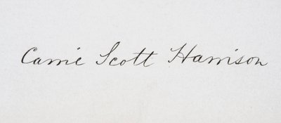Caroline Lavinia Scott Harrison的签名 作者 美国学校