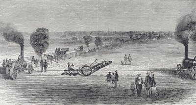 帕特森农场的蒸汽犁，1869年的&39;哈珀周刊&39;插图，来自&39;美国的选美，第3卷&39;，作者：拉尔夫亨利加布里埃尔，1926年 作者 美国学校