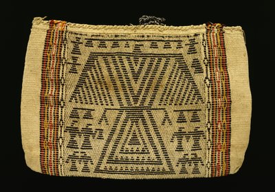 储物袋，Potawatomi，c.1890（棉线和羊毛纱线）（另见340992） 作者 美国学校