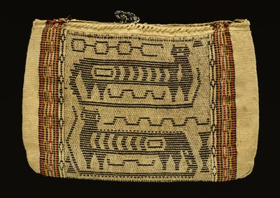 储物袋，Potawatomi，c.1890（棉线和羊毛纱线）（另见340993） 作者 美国学校