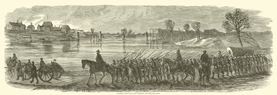 Sumners Grand Division于1862年12月穿越Rappahannock 作者 美国学校