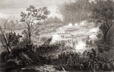 匹兹堡登陆战役，由HB Hall雕刻，1862年 作者 American School