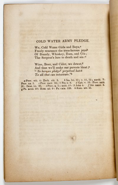 冷水军誓言，1842年 作者 美国学校