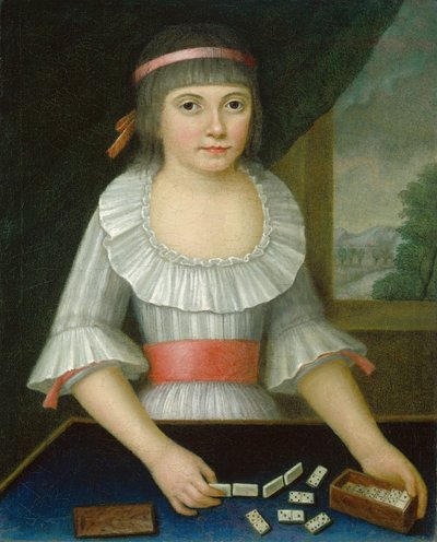 多米诺女孩，1790年 作者 美国学校