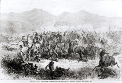 1866年12月21日在Dakotah领土菲利普科尔尼堡附近的印第安战役和大屠杀 作者 美国学校