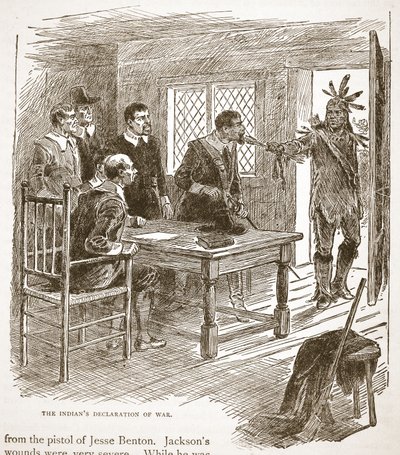 印第安人的战争宣言，来自一家书店。 1896年 作者 美国学校