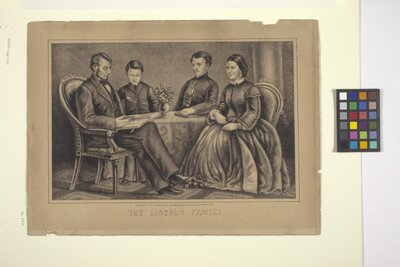 林肯一家》（石版画） 作者 美国学校