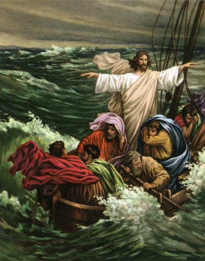 The Miracle of Christ Calming the Storm on the Sea of Galilee 作者 美国学校