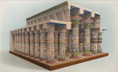 埃及卡纳克神庙（彩色石版画） 作者 美国学校