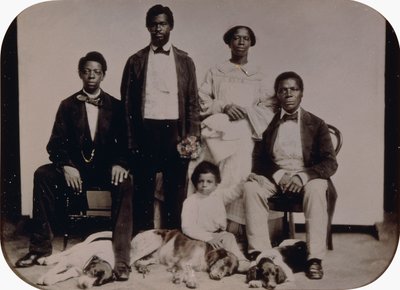 婚礼现场，约1860年（半版锡制，手工上色，皮套） 作者 美国学校