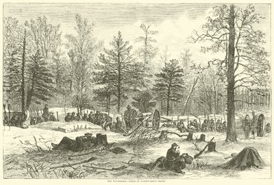 荒野，沃兹沃思死亡的场景，1864年5月 作者 美国学校