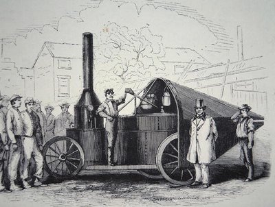 威南斯蒸汽枪，在美国内战期间从南军手中缴获，1861年5月（石印）。 作者 美国学校