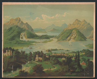 基拉尼的湖泊，约 1878 年（铬钼照片） 作者 美国学校