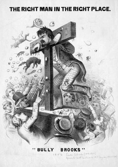 在合适的地方找到合适的人Bully Brooks，c.1856 作者 美国学校