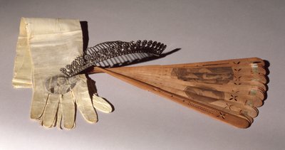 1824年9月14日，为了纪念拉斐特（1757-1834），所有人都戴着头饰，手套和球迷 作者 美国学校