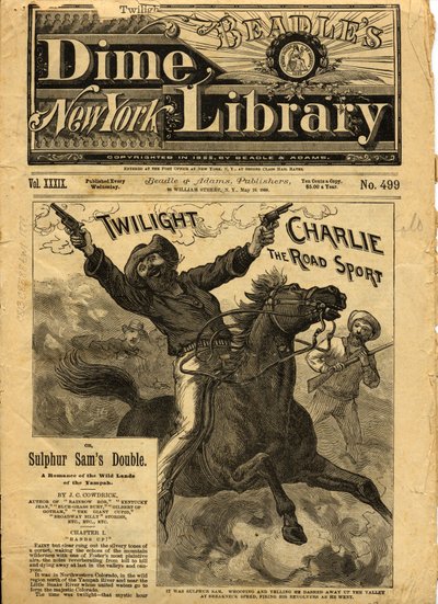 暮光之城查理，Beadles New York Dime Novel封面，1888年 作者 美国学校