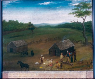 印第安纳州埃尔克哈特县的风景（布面油画 作者 美国学校