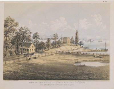 西蒙阿尔特森德哈特之家的视图，1867年（colout litho） 作者 美国学校