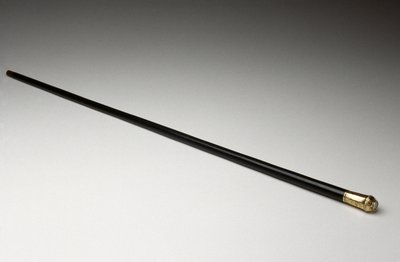 手杖c。 1862年（黄金，不明木材和嵌入式罗盘） 作者 美国学校