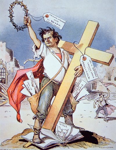 威廉·詹宁斯·布莱恩（William Jennings Bryan，1860-1925 年）在芝加哥民主党大会上发言 作者 美国学校