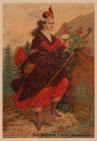 红衣女子（chromolitho） 作者 美国学校