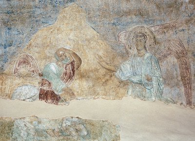 巴兰和天使 作者 古代俄罗斯壁画