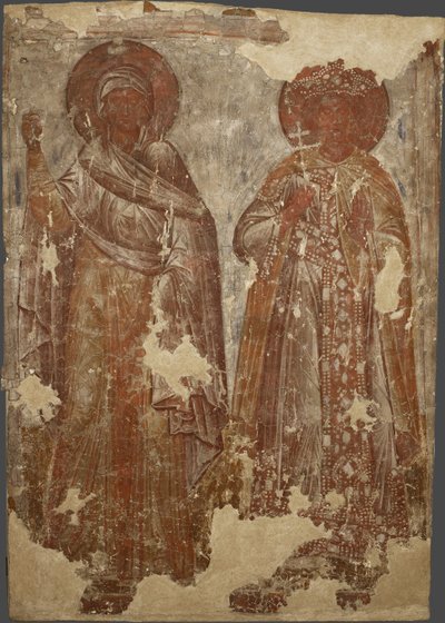 十四世纪的烈士 作者 古代俄罗斯壁画