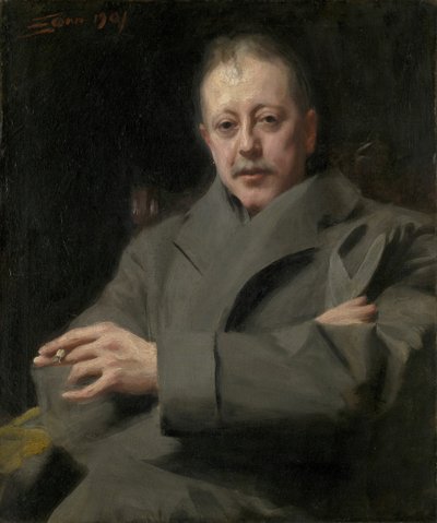 一个人的肖像研究，1901年。 作者 伦纳德·佐恩与众不同