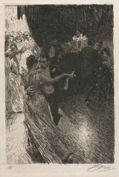 华尔兹舞团，1891年。 作者 伦纳德·佐恩与众不同