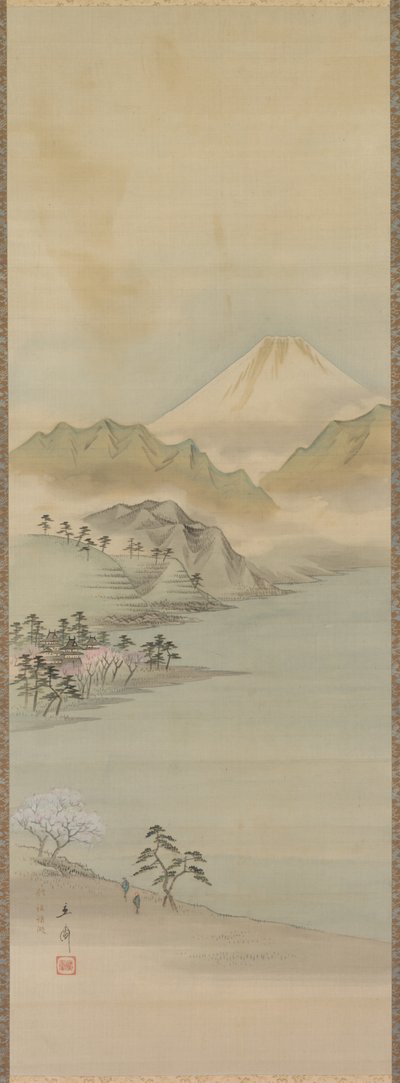 Su访湖，十九世纪。 作者 安藤广重
