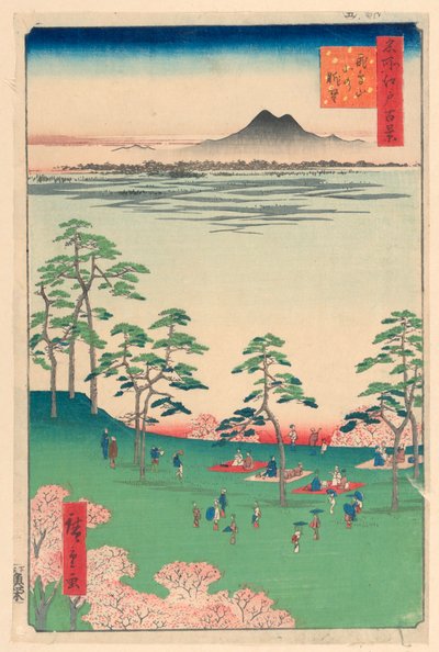 江户百景系列之《阿斯瓜山北望图 作者 Ando Hiroshige