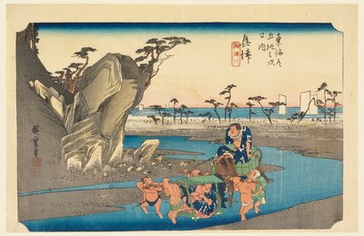 东海道五十三站》中的冲津川 作者 安藤广重