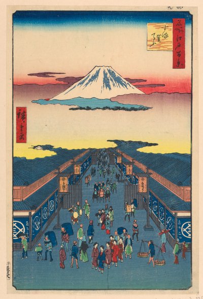 骏河街（骏河町） 选自江户百景系列 作者 安藤广重