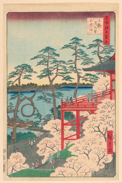 上野山下街区（上野山下） 选自《江户百景系列 作者 Ando Hiroshige