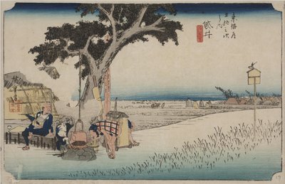 一个户外茶摊 作者 安藤或歌川广重