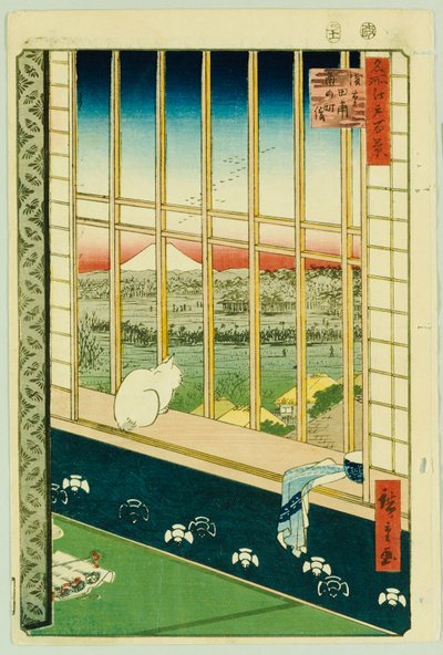 公鸡节期间的浅草稻田 作者 安藤或歌川广重