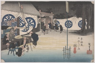 提前离开本真寺 作者 安藤或歌川广重