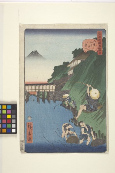 御茶水的费舍尔侧（御茶水钓鱼者） 作者 安藤或歌川广重