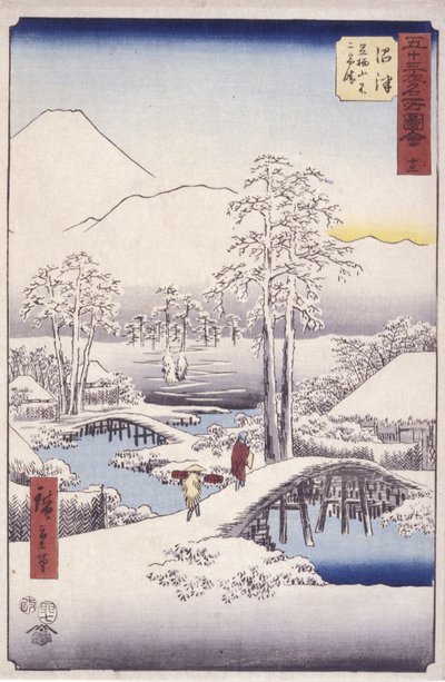 沼津站 作者 安藤或歌川广重
